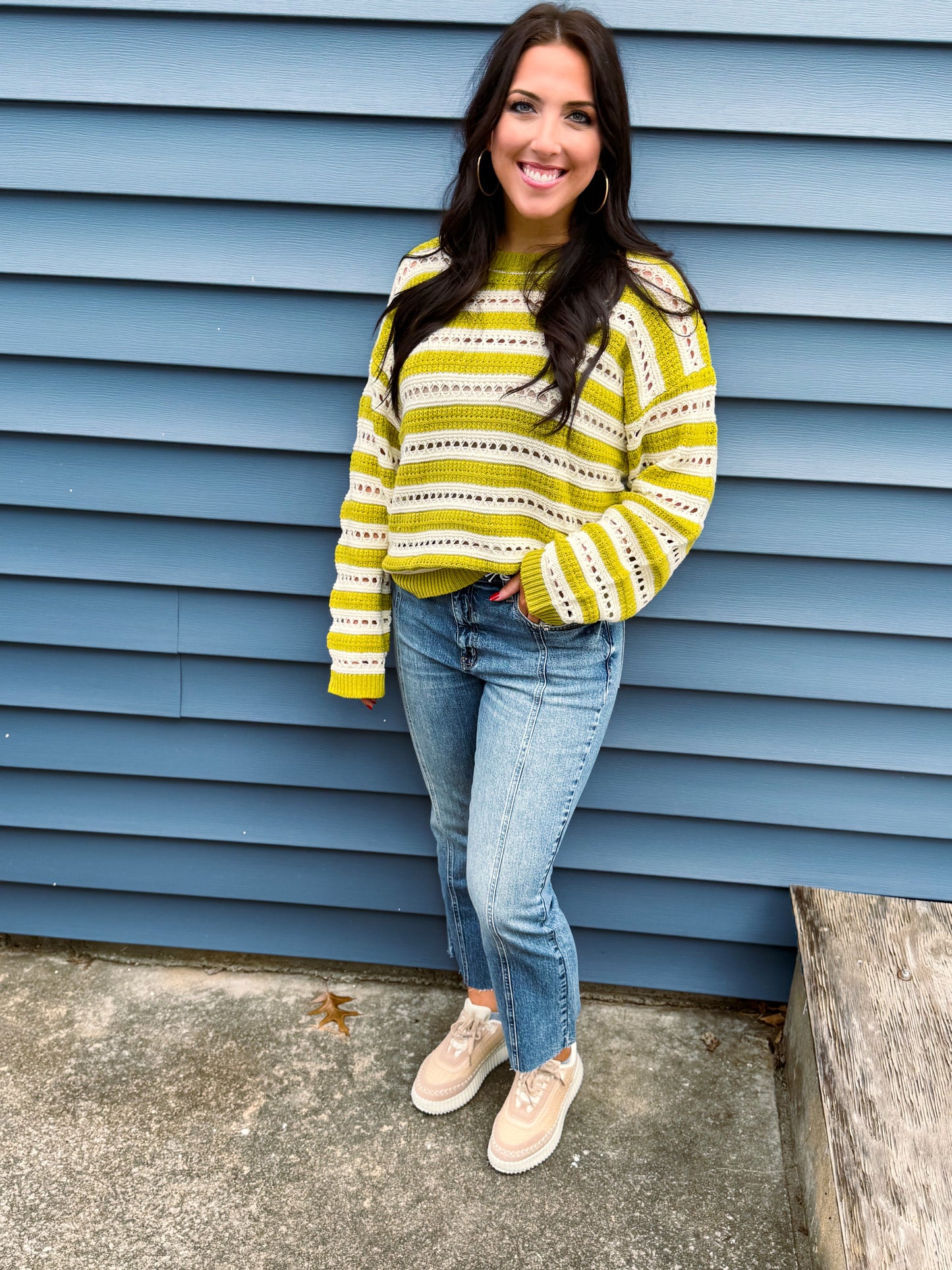 Kiwi Striped Knit Sweter