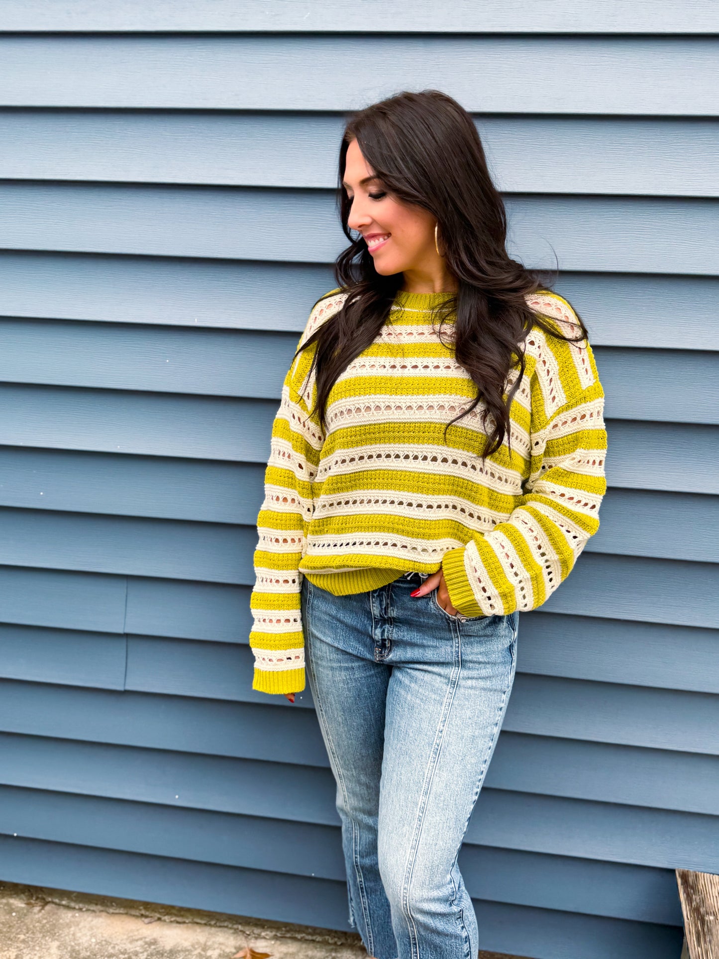 Kiwi Striped Knit Sweter