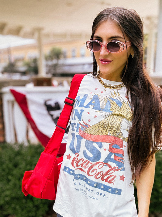 Coca Cola USA Banner Oversized Tee