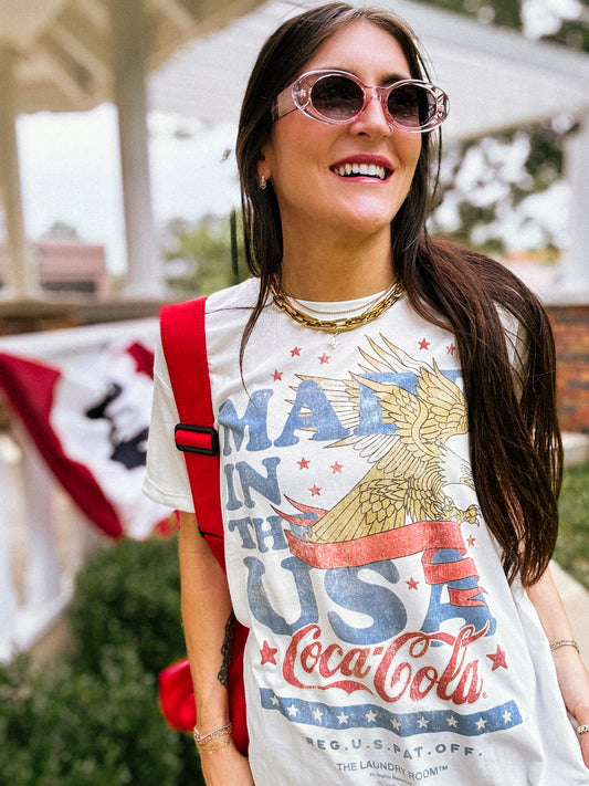 Coca Cola USA Banner Oversized Tee