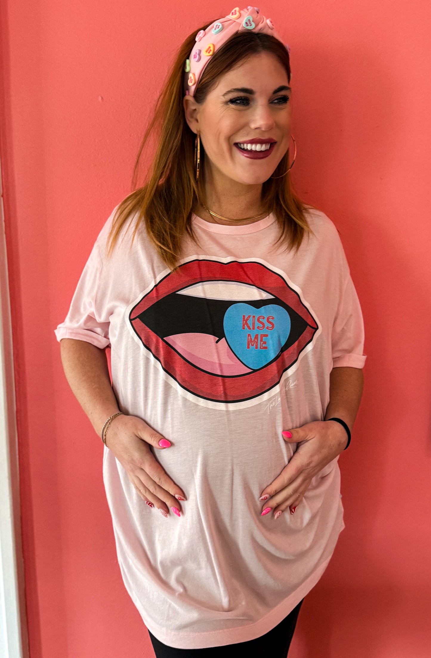 Sweethearts Kiss Me Oversized Tee