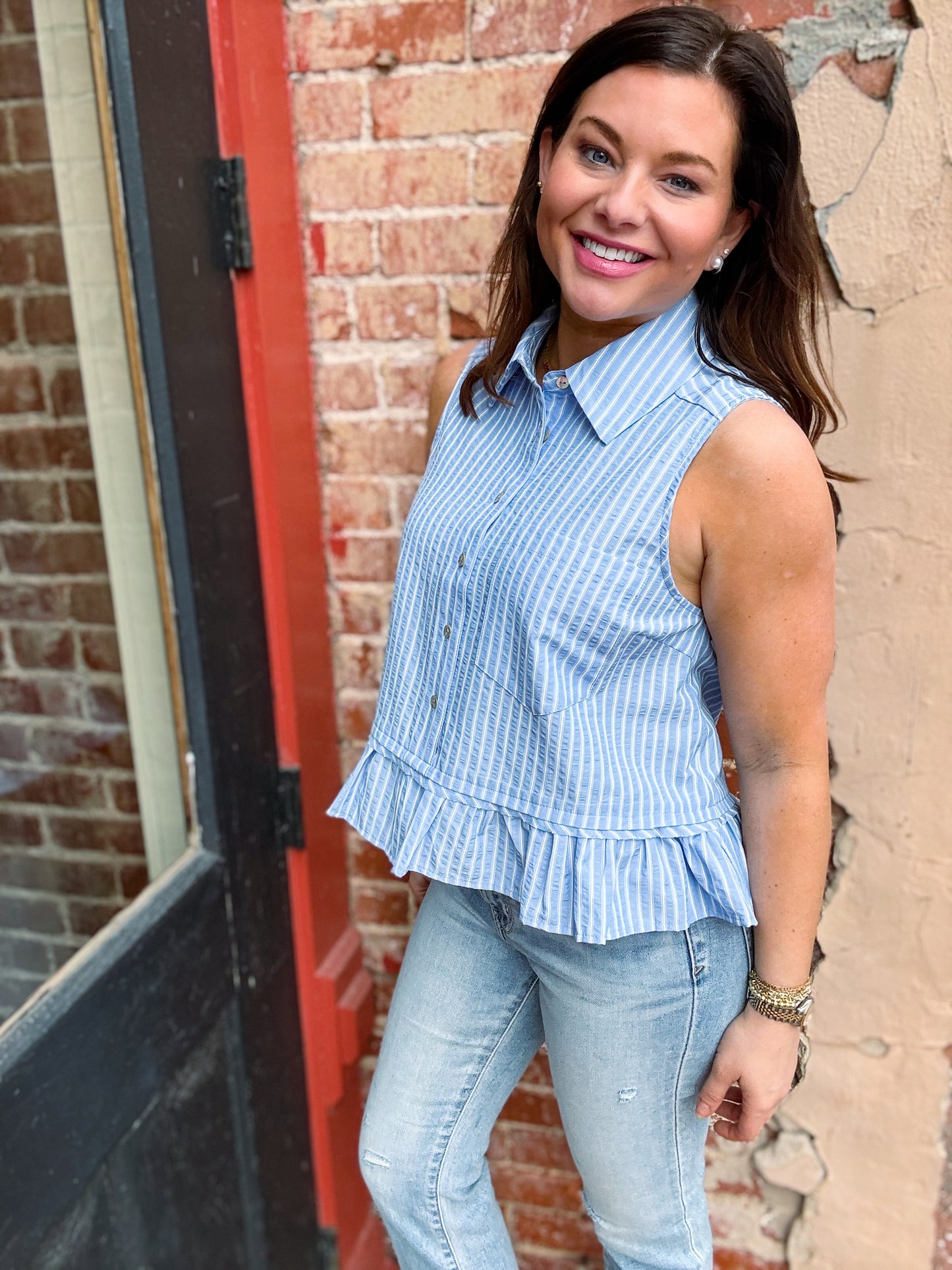 Flor Pintstripe Tank