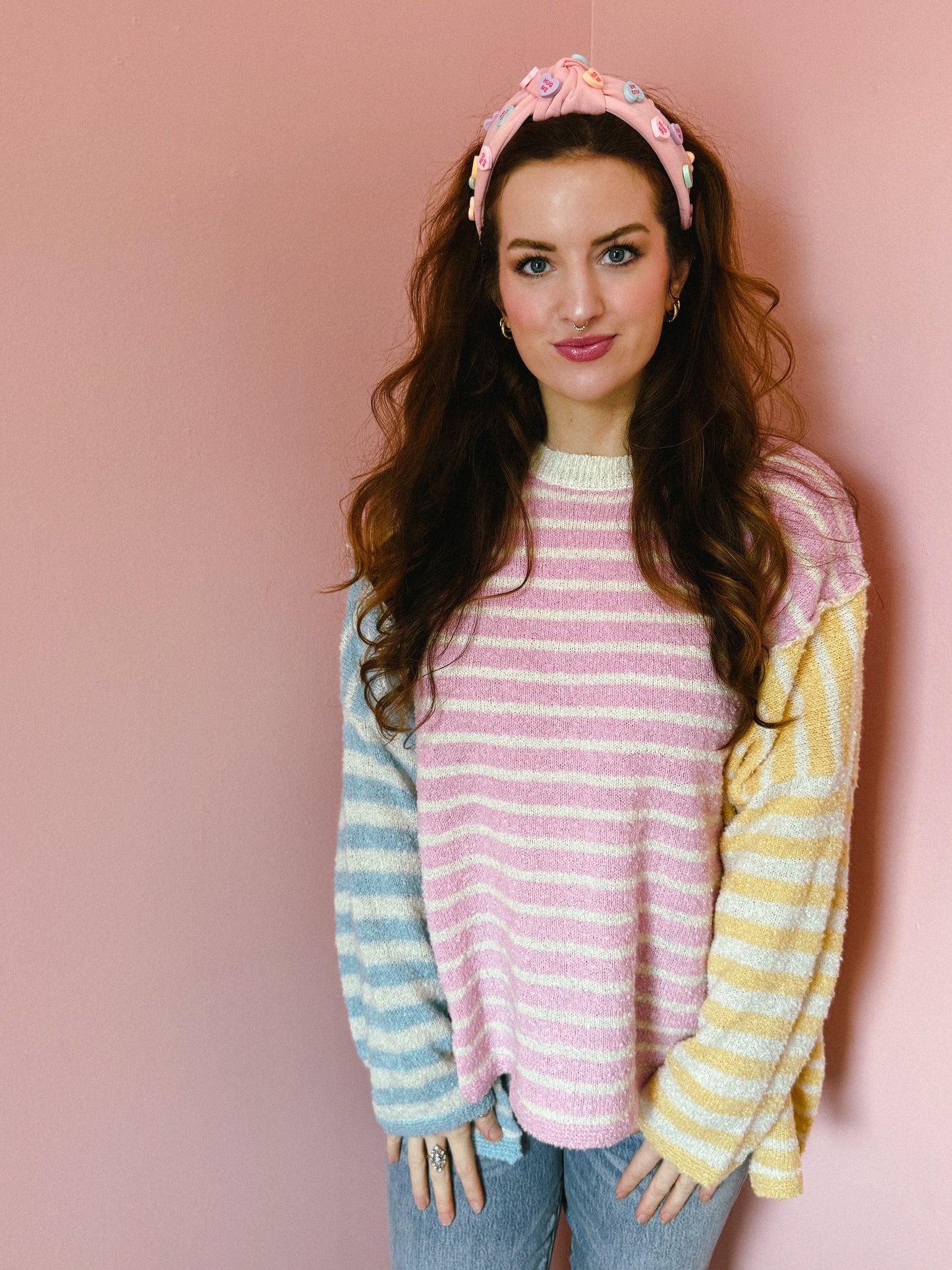 Aimee Pastel Striped Sweater