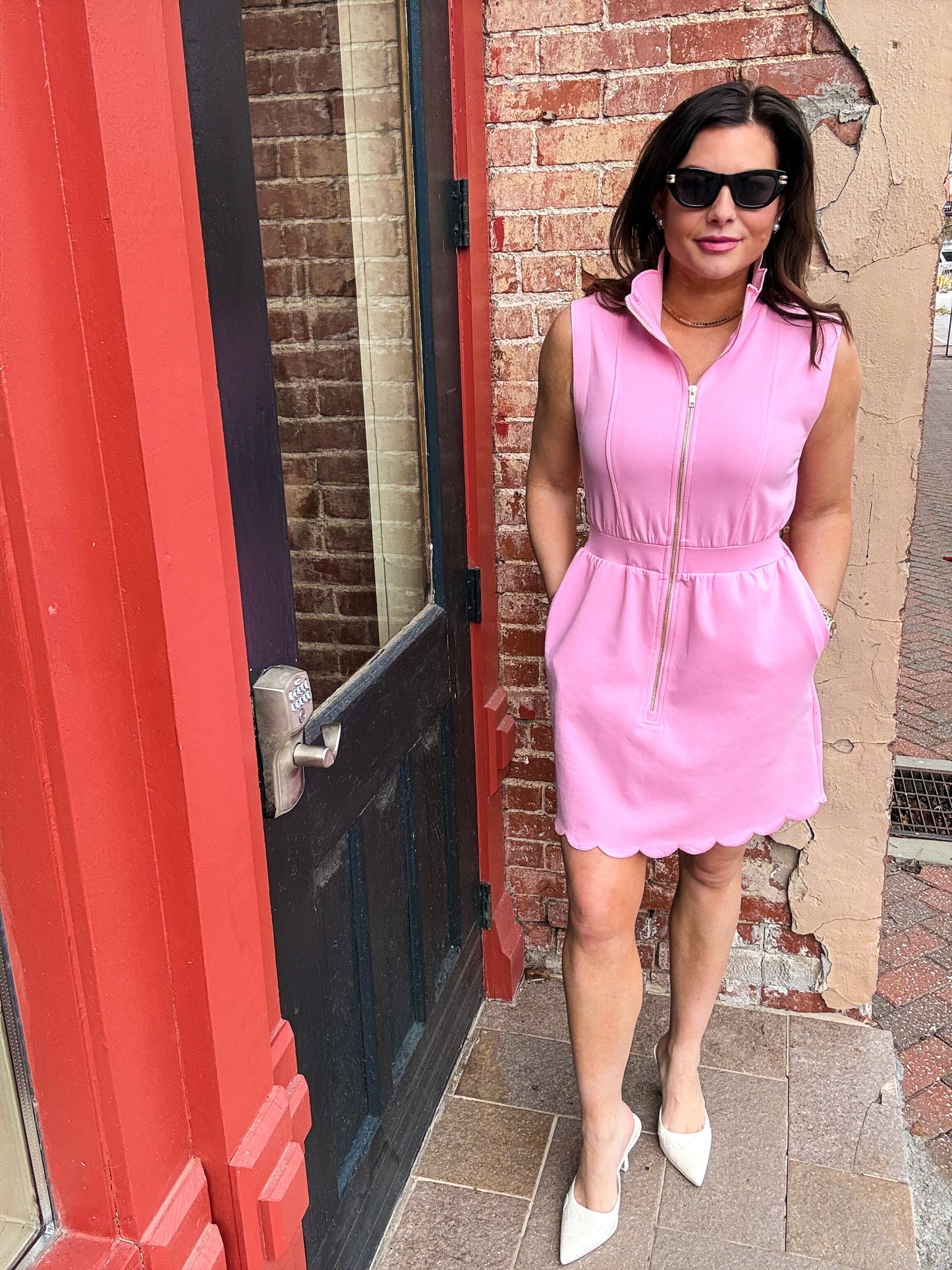 Cutie Pie Pink Scalloped Dress
