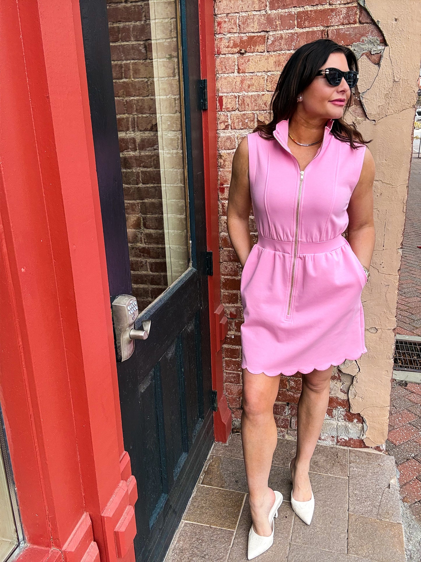 Cutie Pie Pink Scalloped Dress