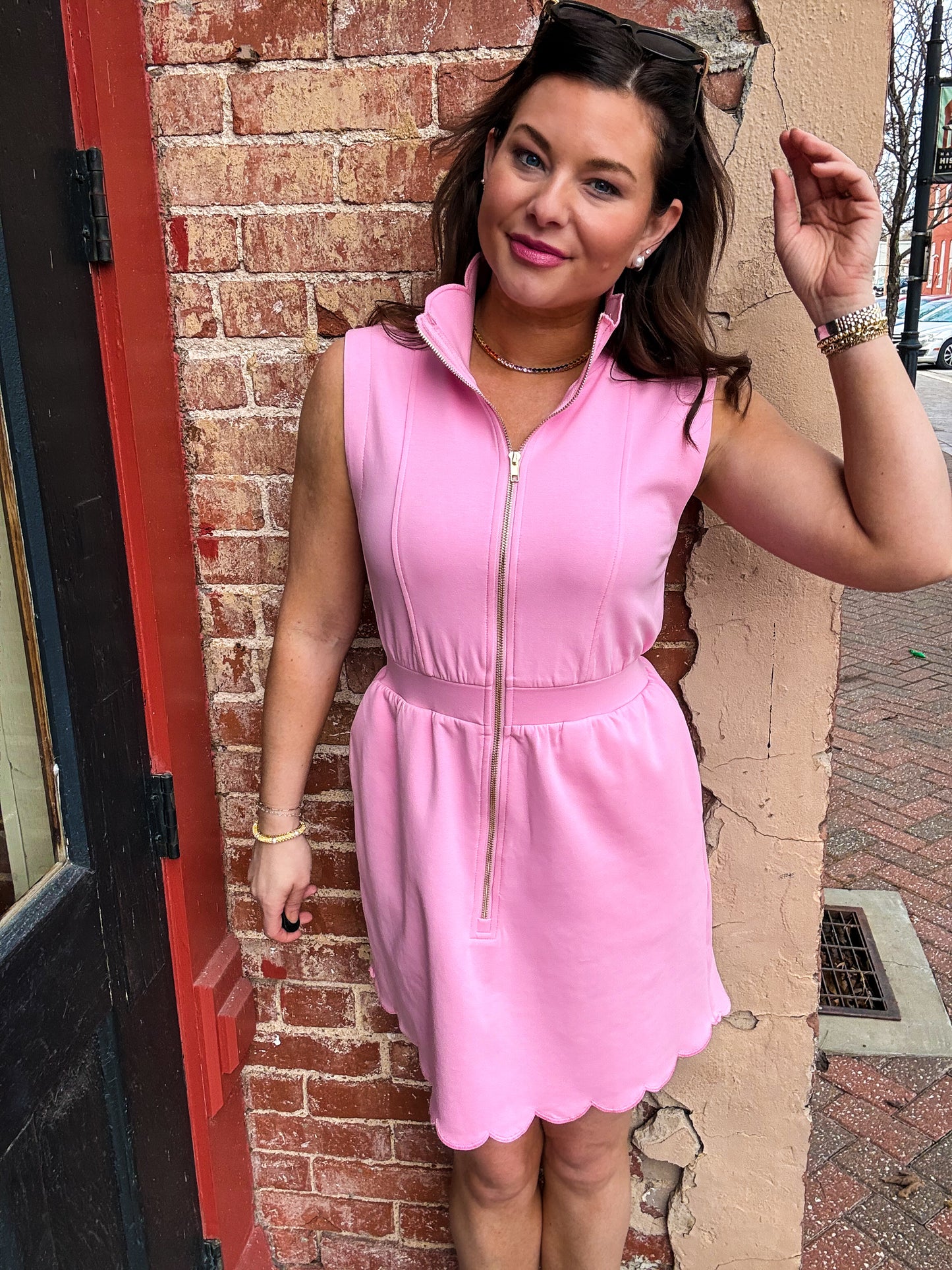 Cutie Pie Pink Scalloped Dress