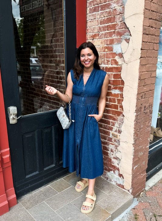 Everyday Denim Midi Dress
