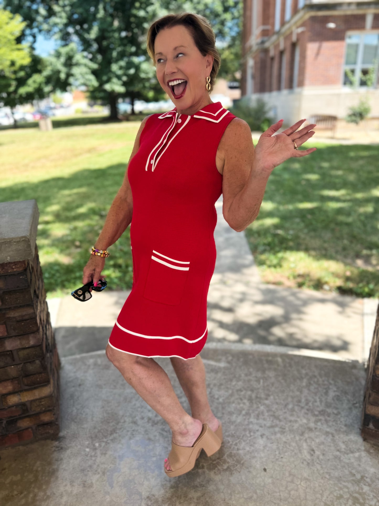 Varsity Chic Knit Dress