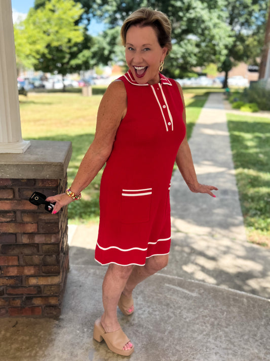 Varsity Chic Knit Dress
