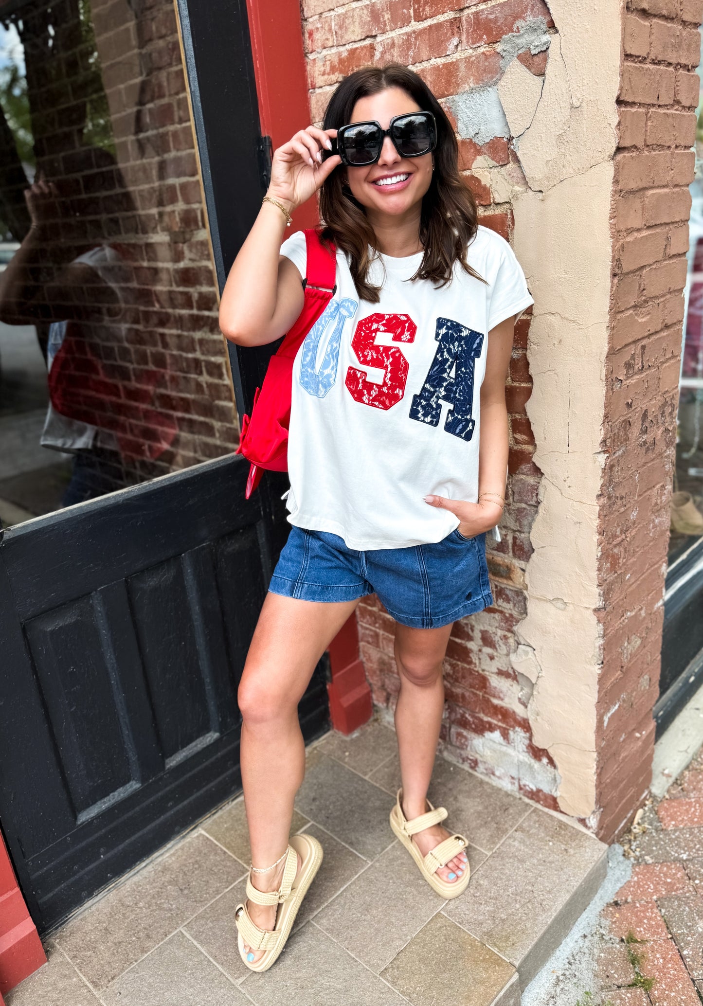 Lace & Liberty Tee