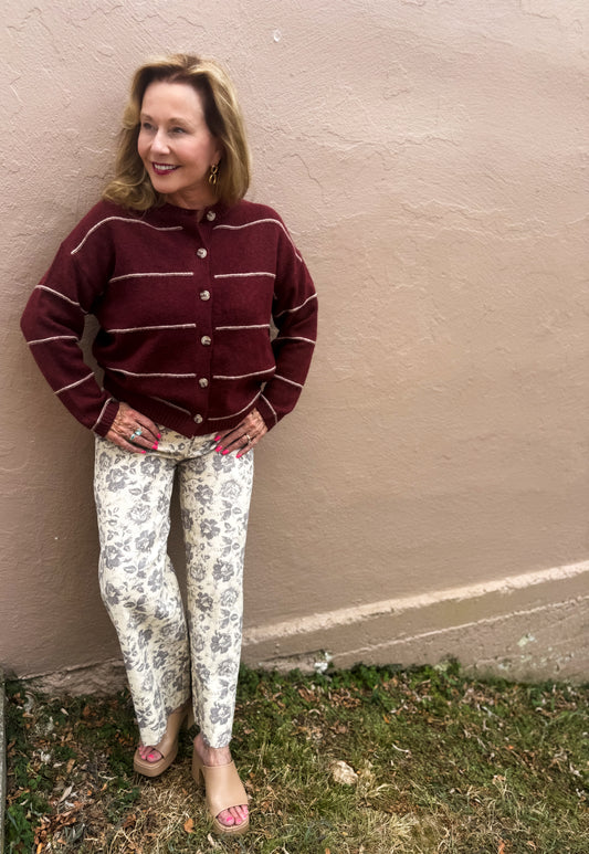 Redwood Stripe Cardigan