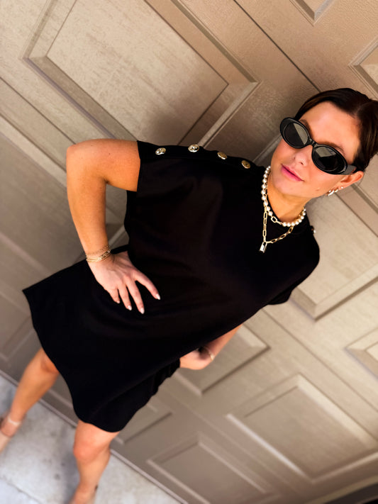Madison Button Mini Dress