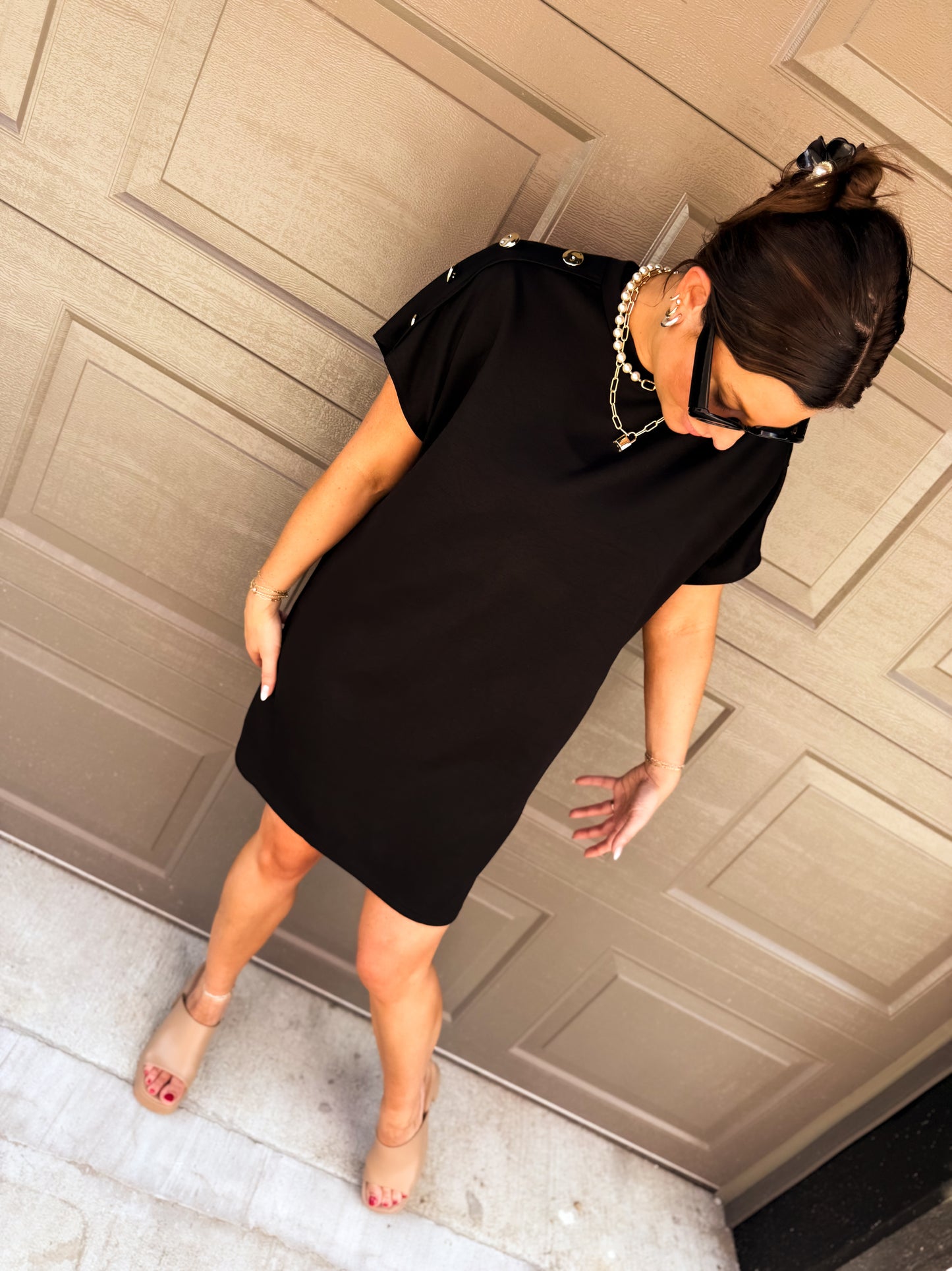 Madison Button Mini Dress