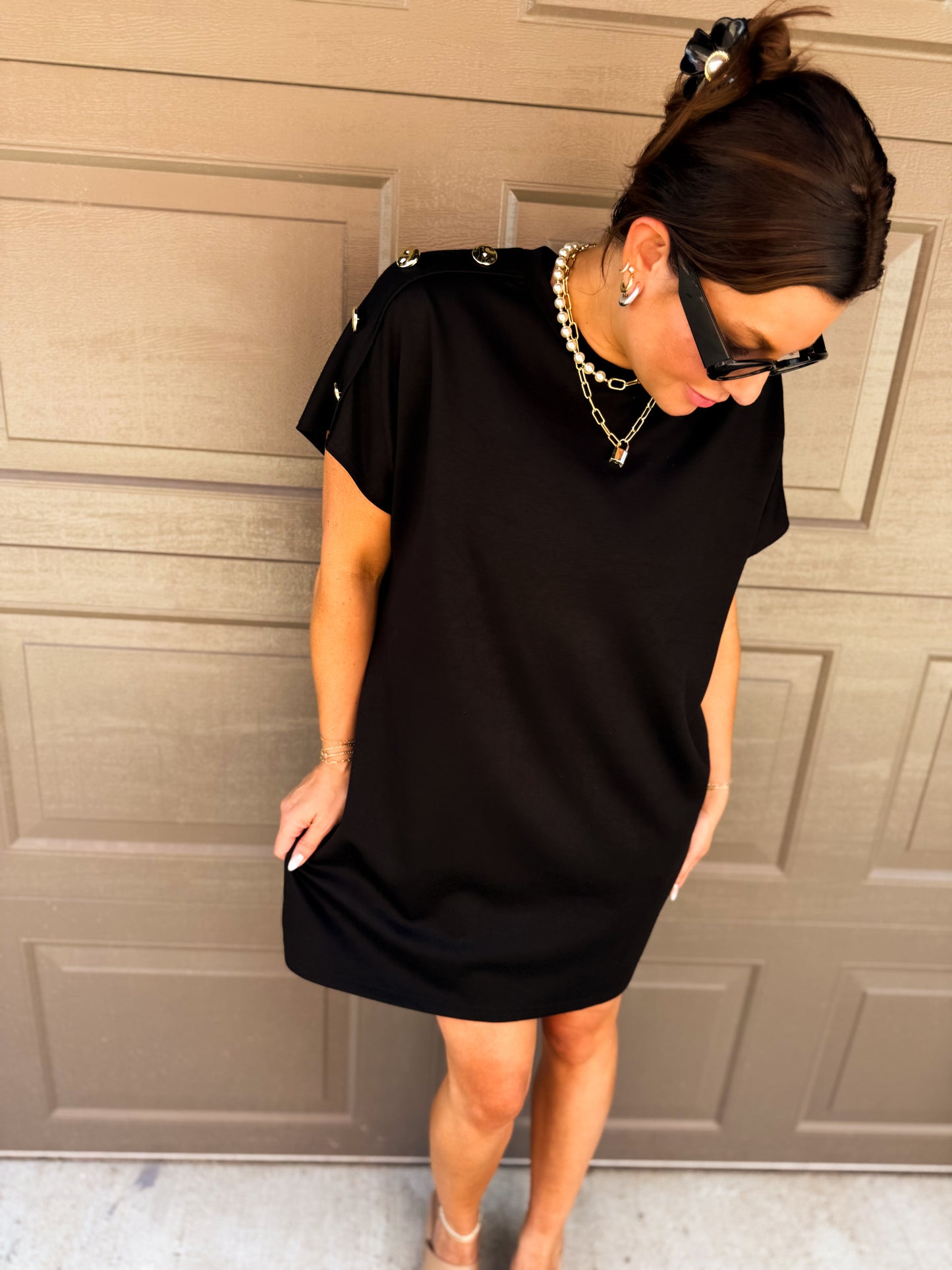 Madison Button Mini Dress