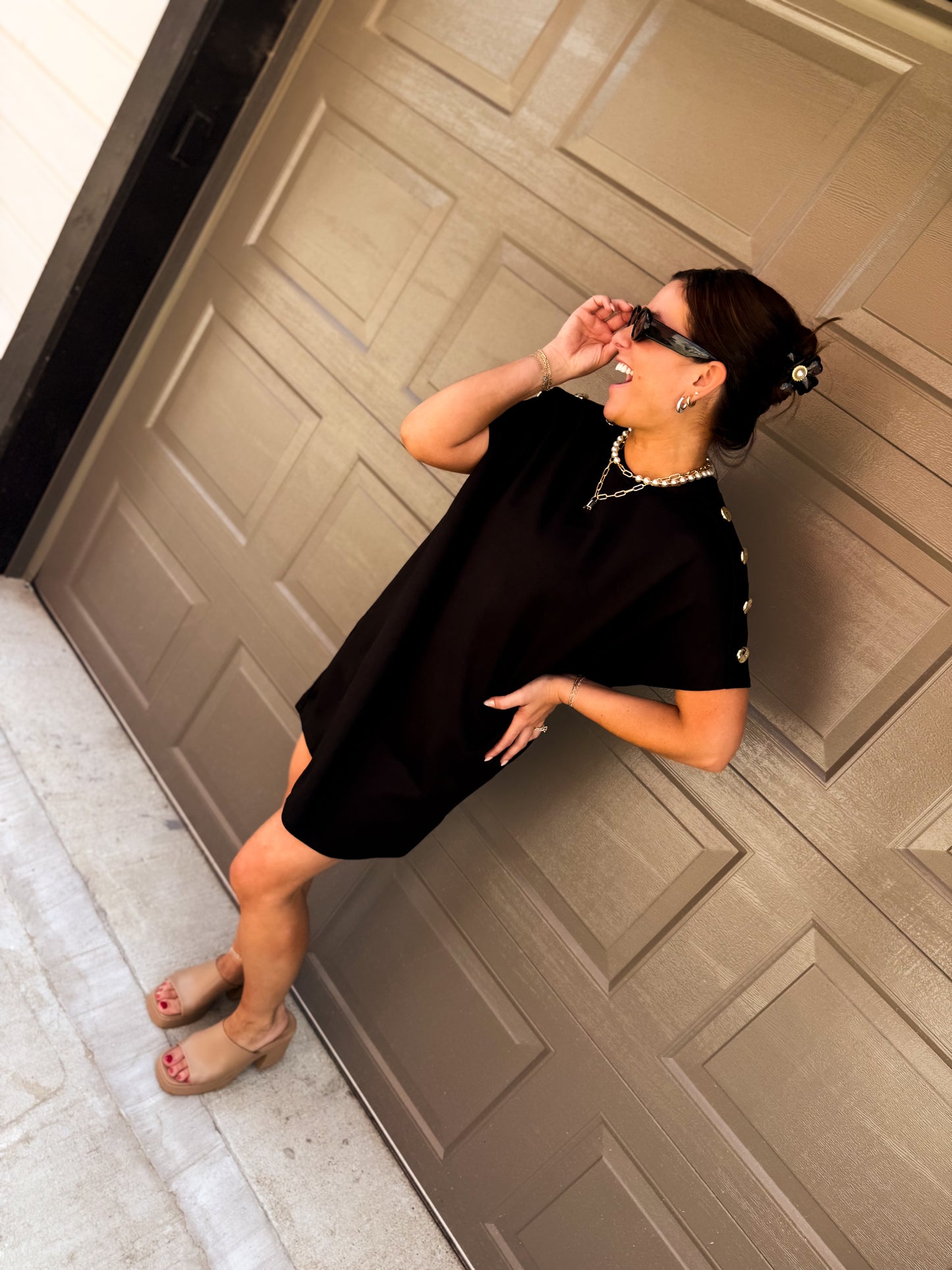 Madison Button Mini Dress