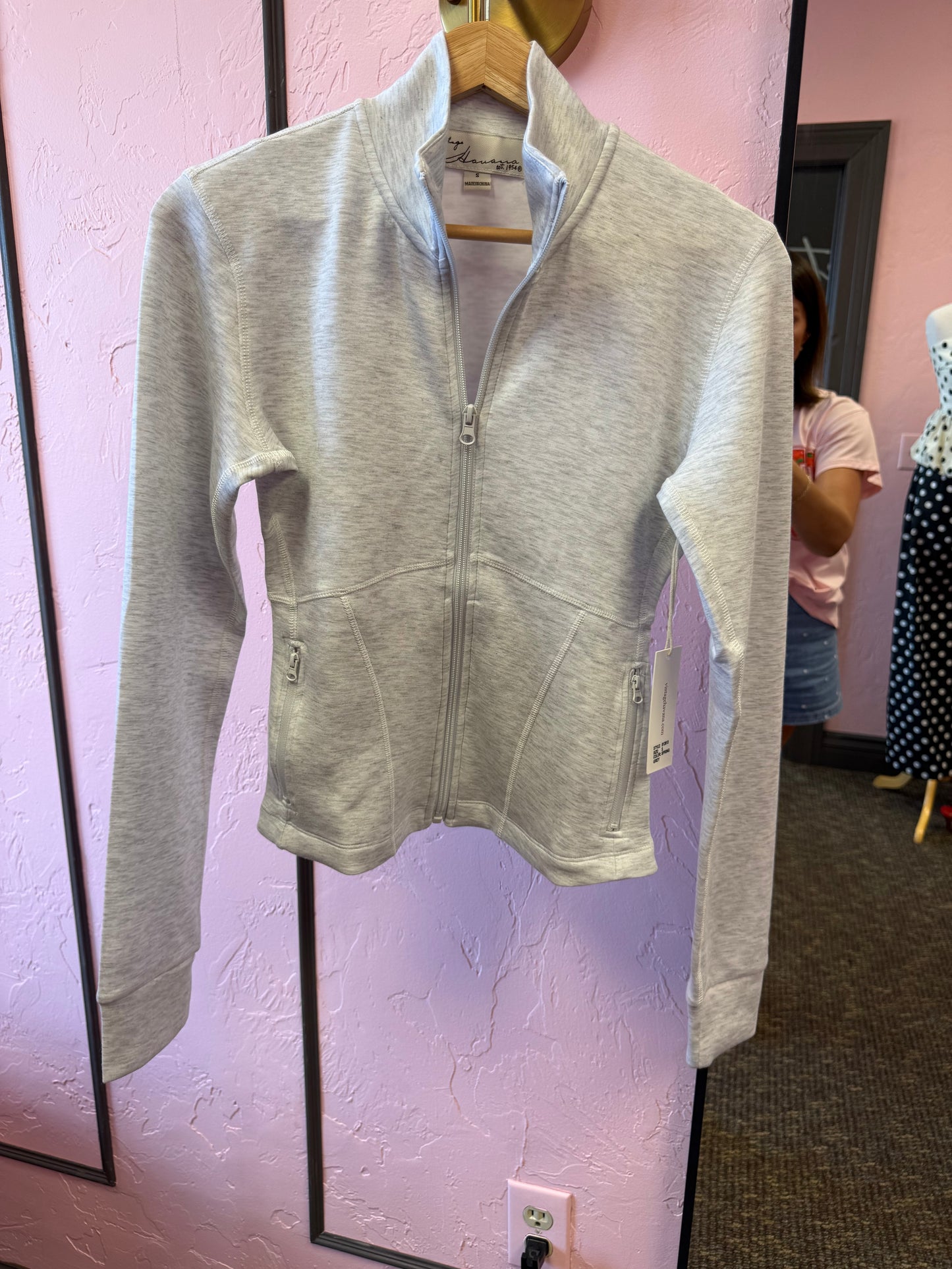 Grey Cloud Fleece Slim Fit Full Zip