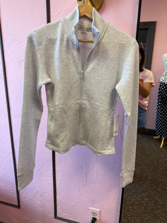 Grey Cloud Fleece Slim Fit Full Zip