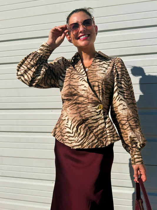 Sophia Wrap Blouse