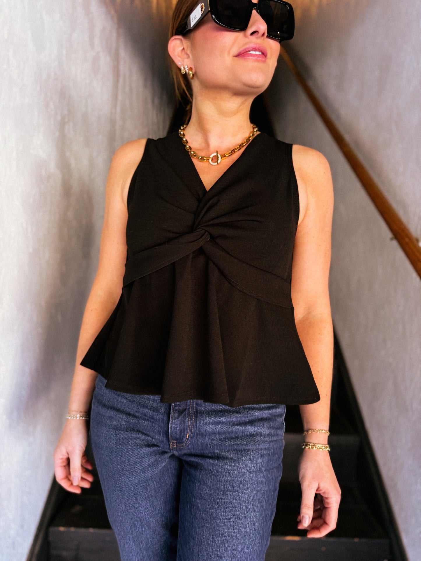 Olivia Wrap Peplum Top