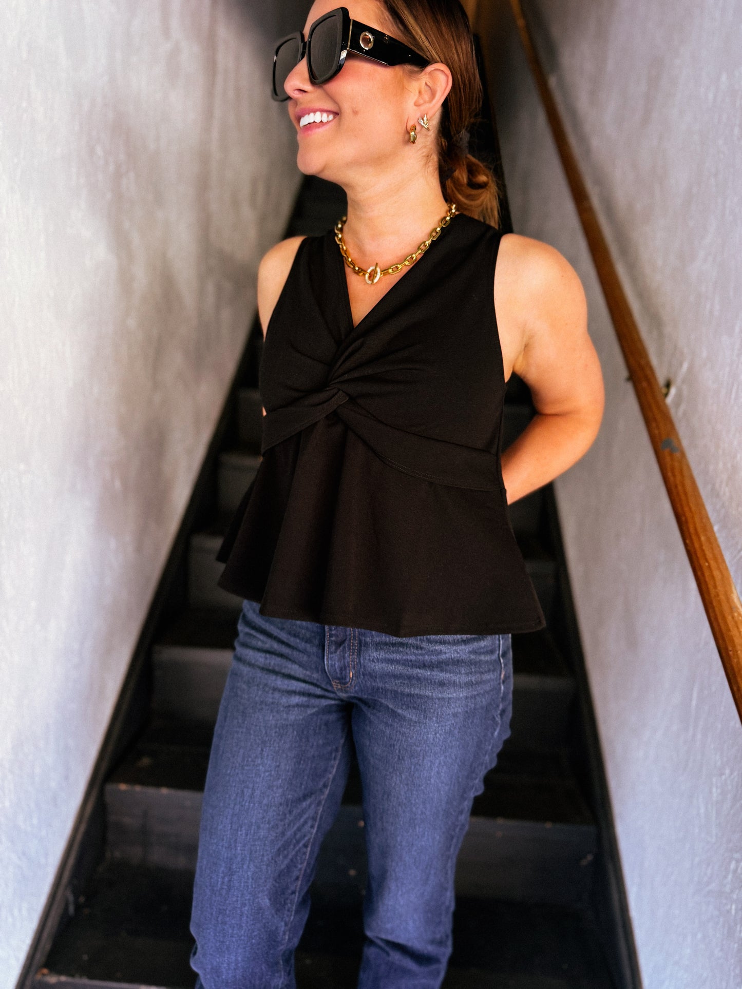 Olivia Wrap Peplum Top