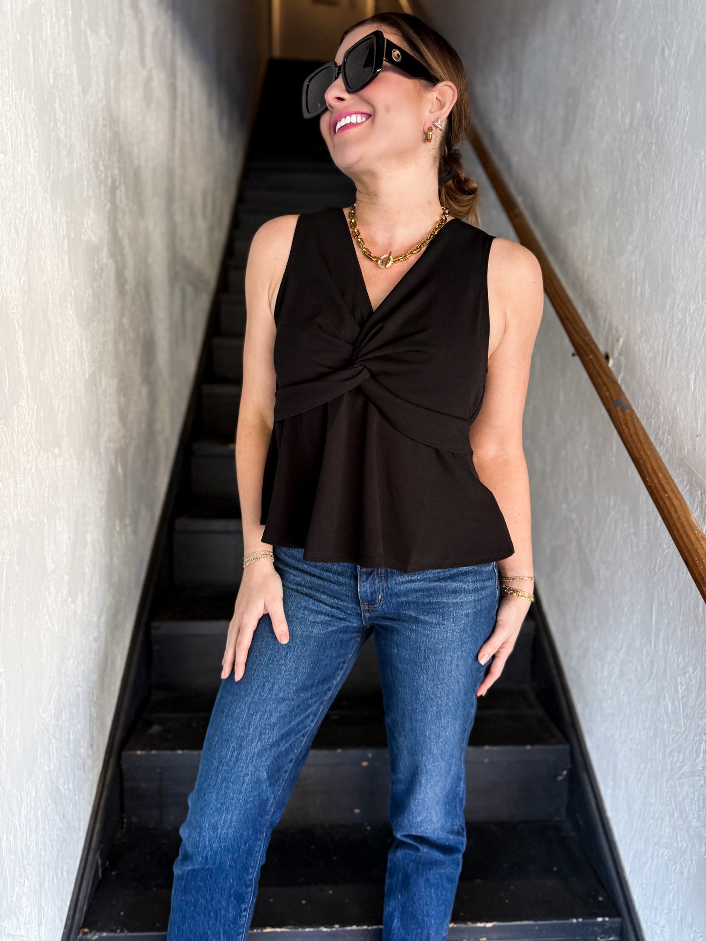 Olivia Wrap Peplum Top