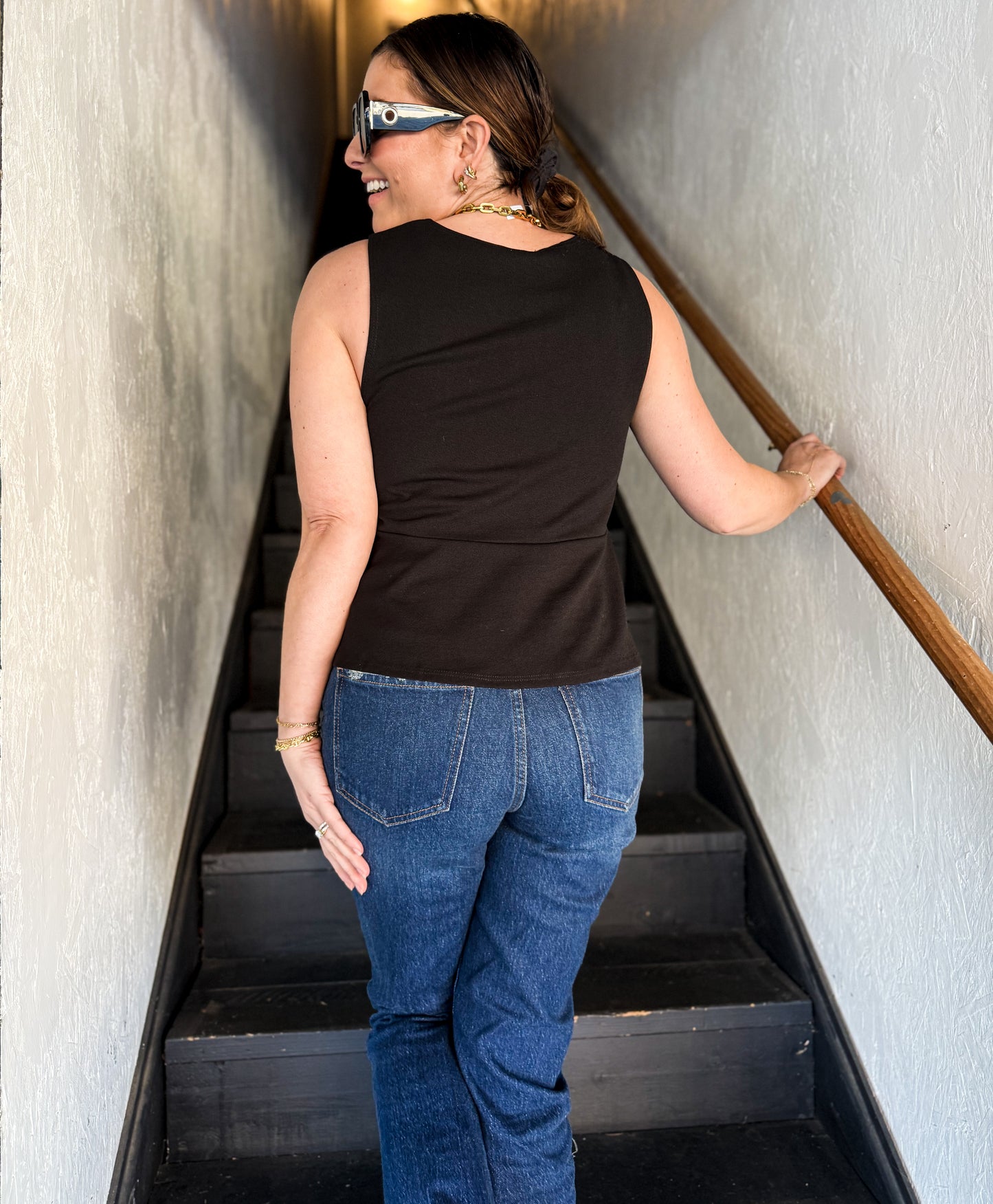 Olivia Wrap Peplum Top