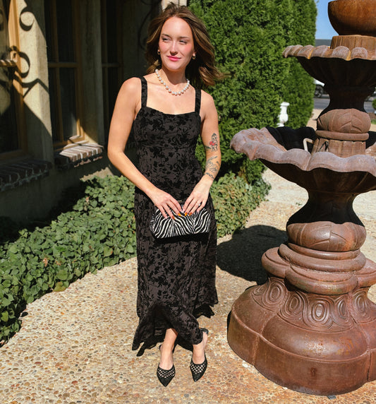 After Midnight Velvet Burnout Dress