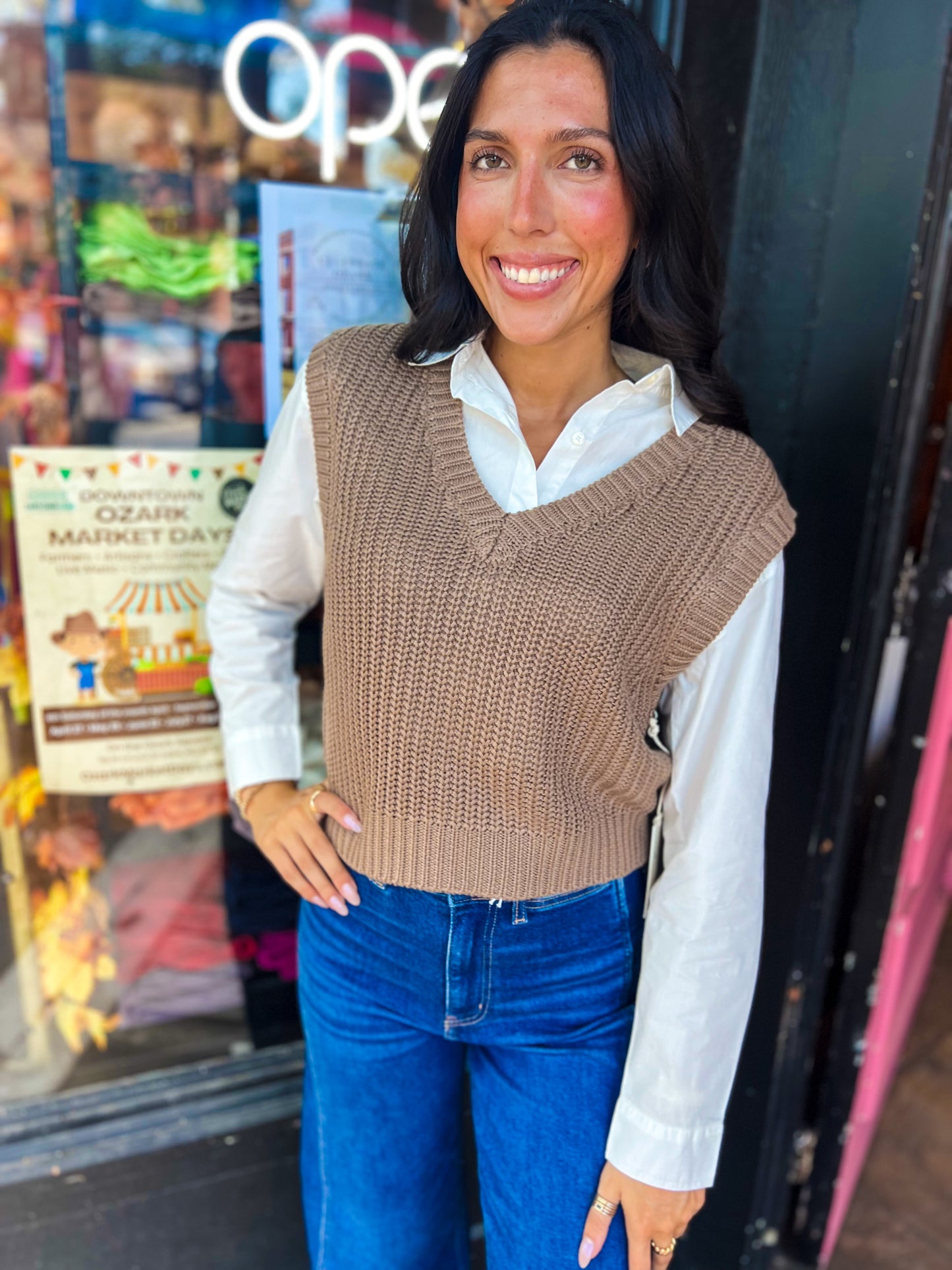 Toffee Sweater Vest Top