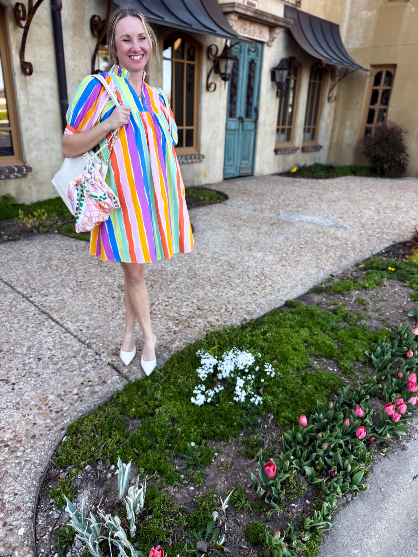 Sirena Stripe Short Dress