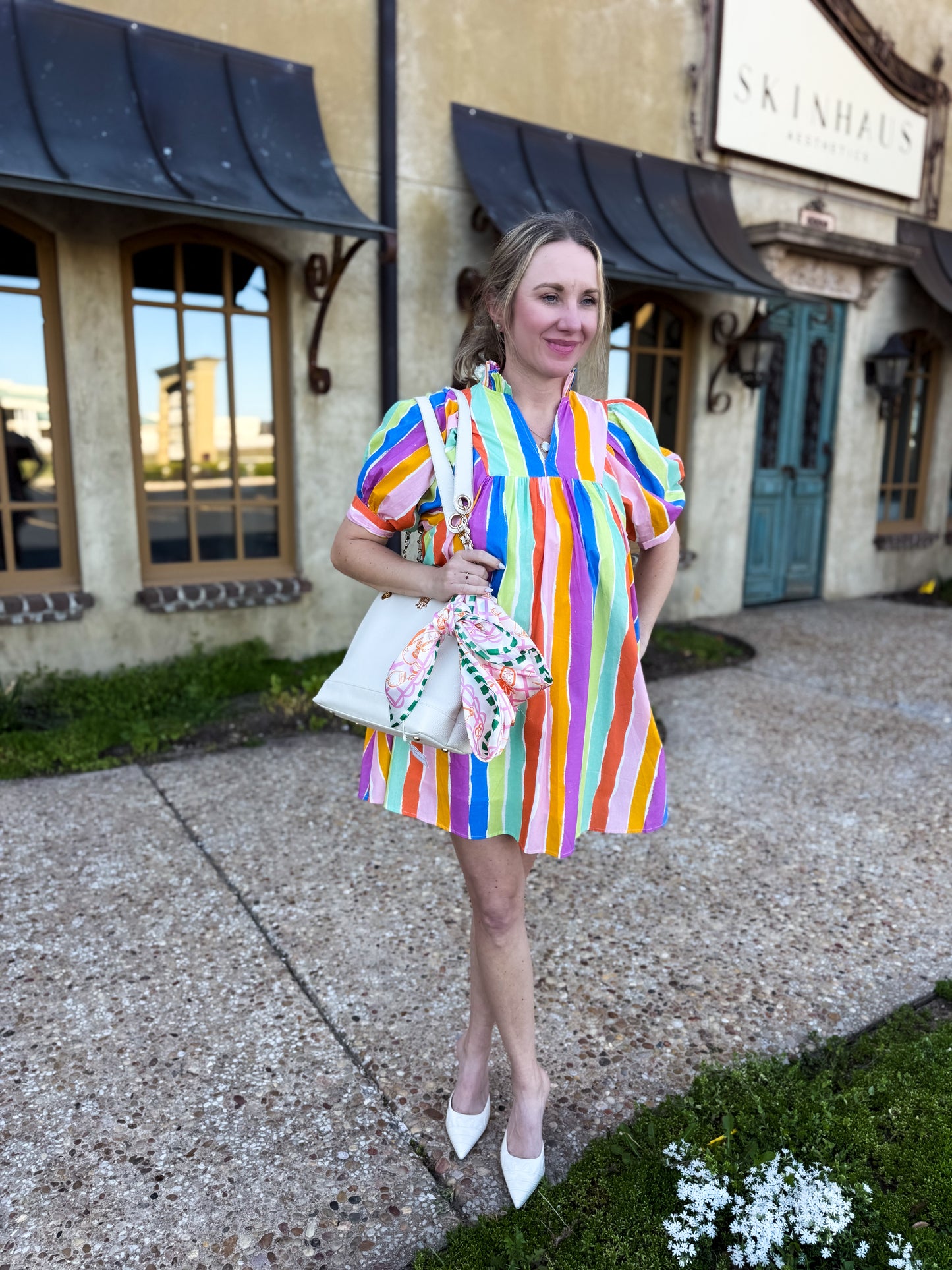 Sirena Stripe Short Dress