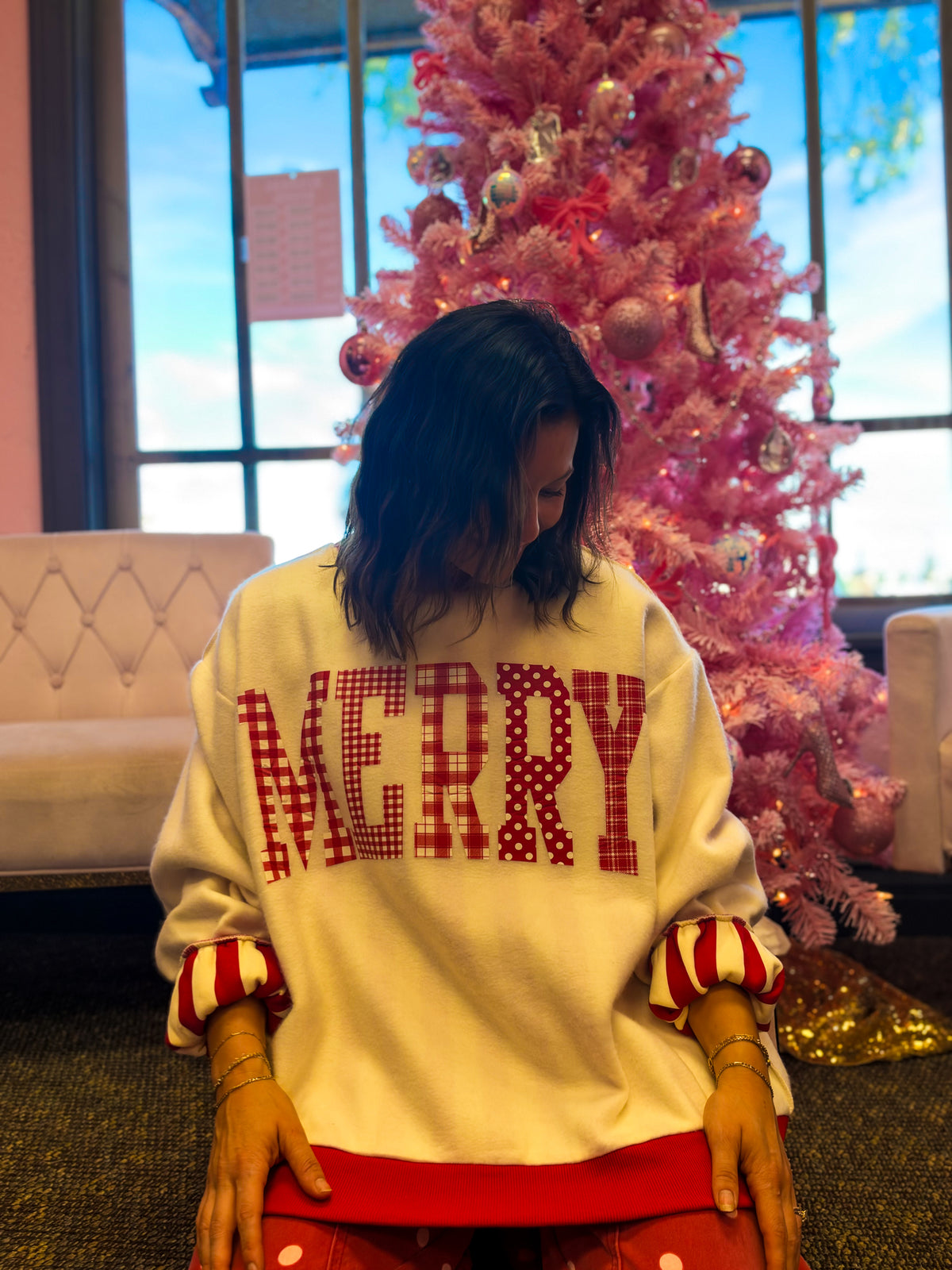 Merry & Stripe Reversible Sweatshirt