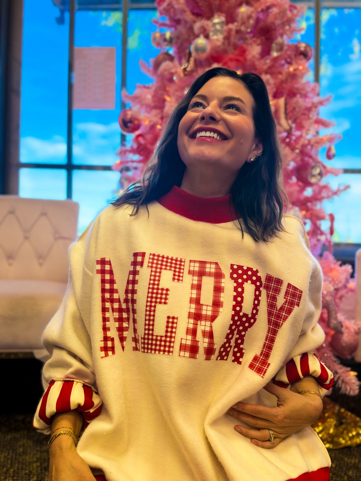 Merry & Stripe Reversible Sweatshirt