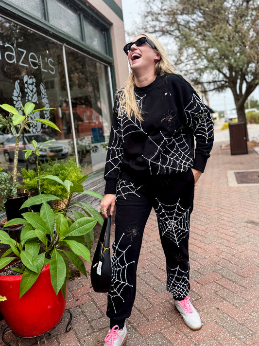 Pearl Spiderweb Sweatpants