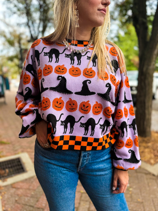Checker Halloween Icon Sweater