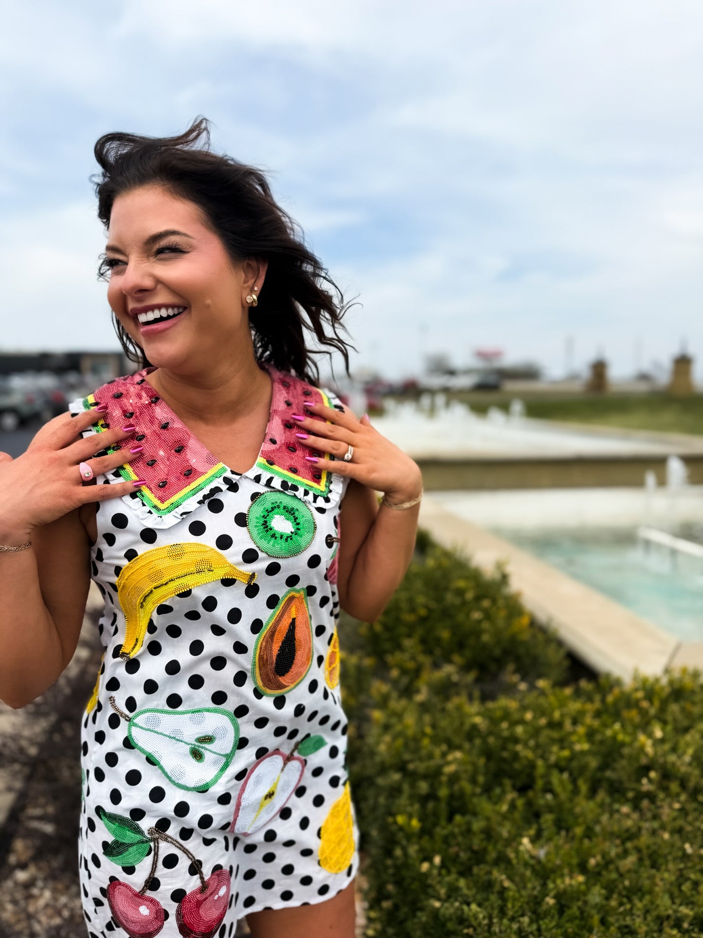 Polka Dot Fruit Tank Dress