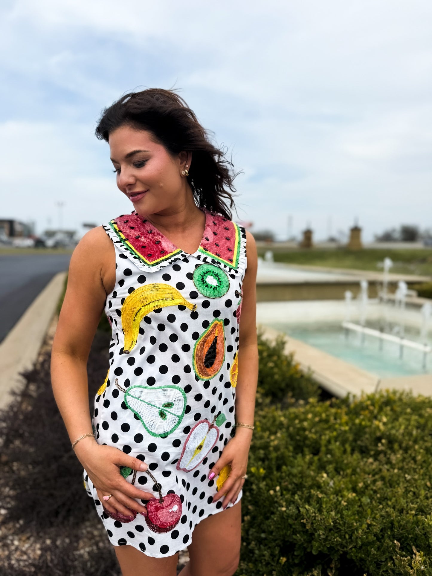 Polka Dot Fruit Tank Dress