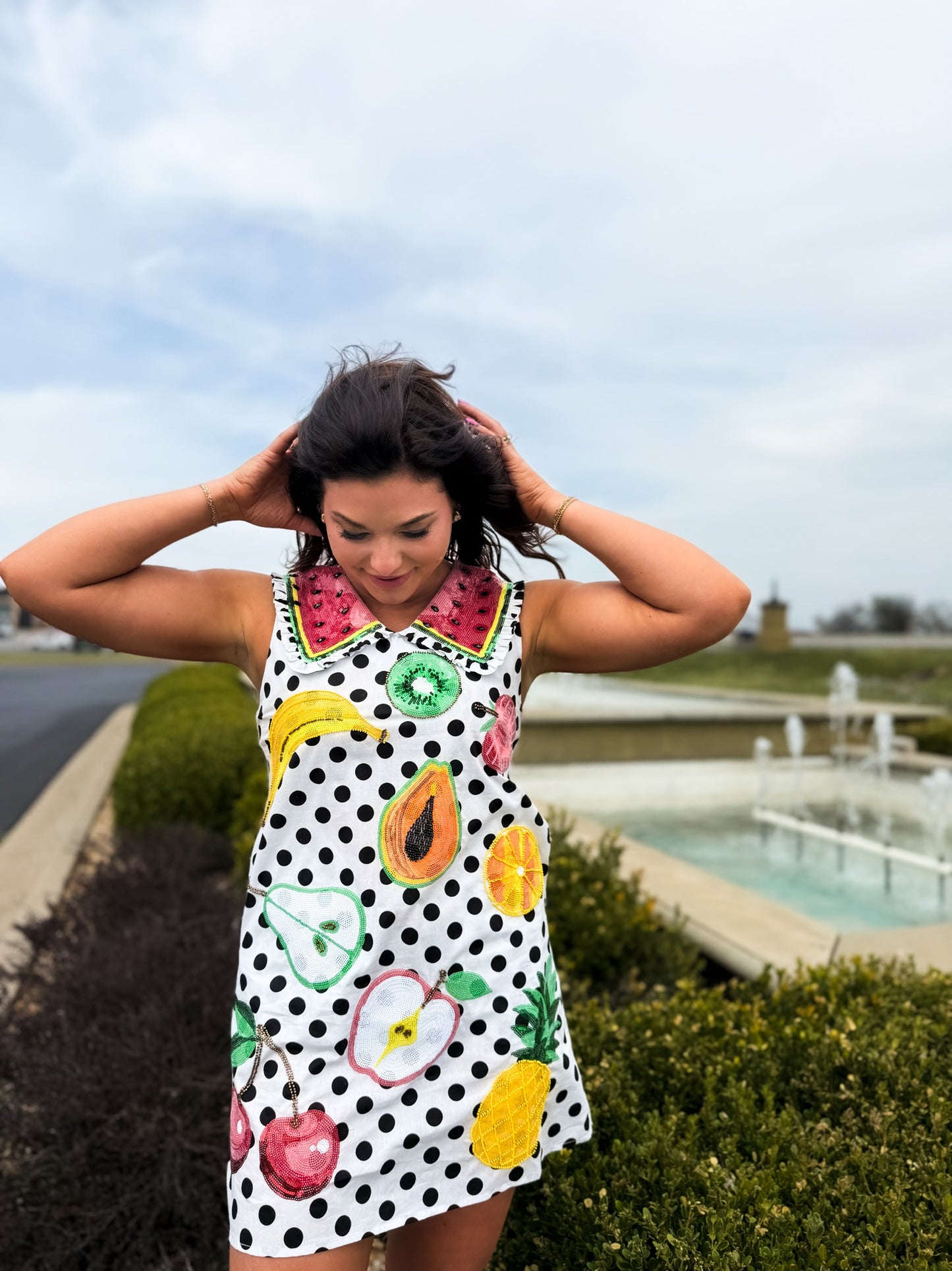Polka Dot Fruit Tank Dress