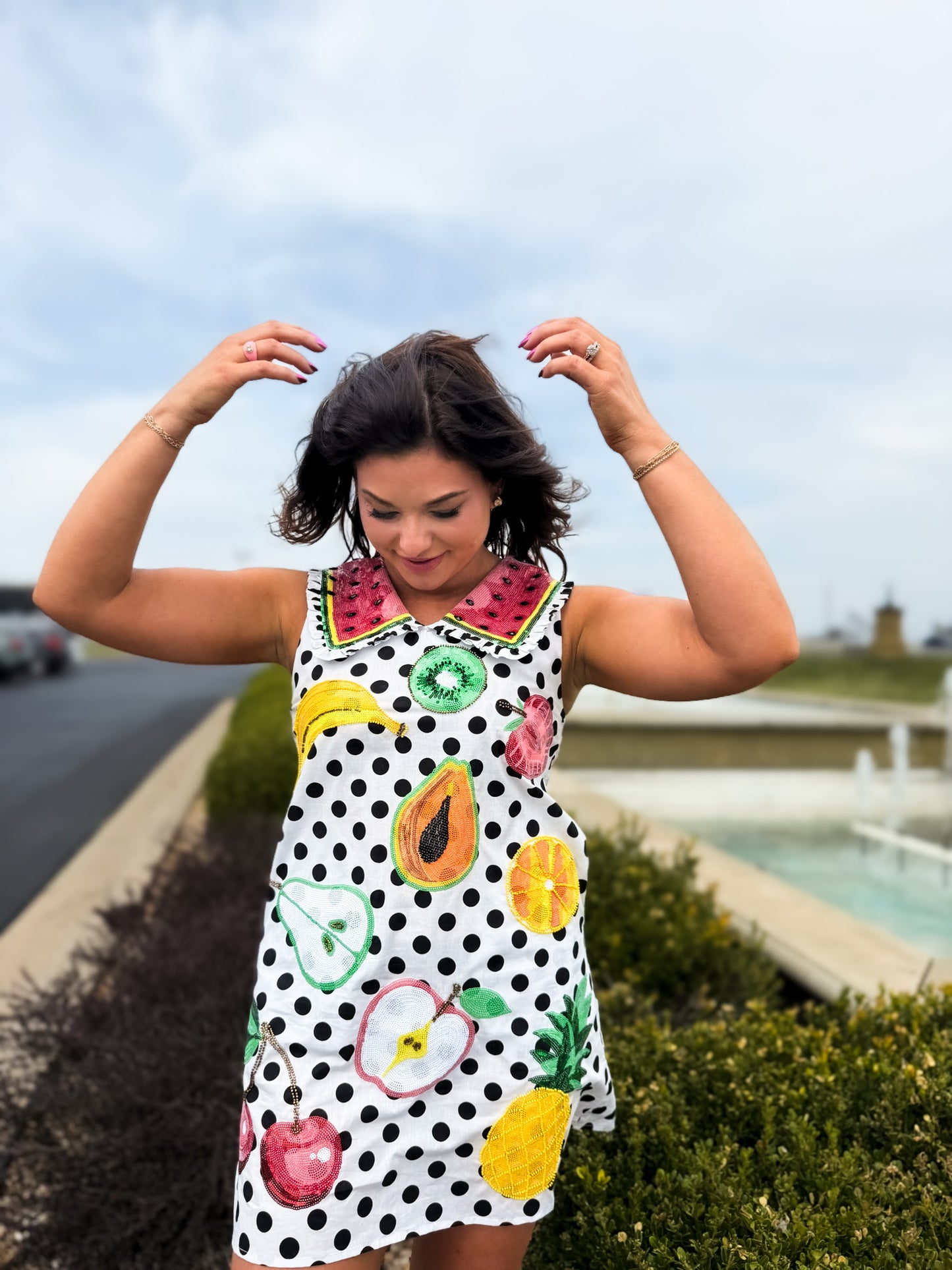 Polka Dot Fruit Tank Dress