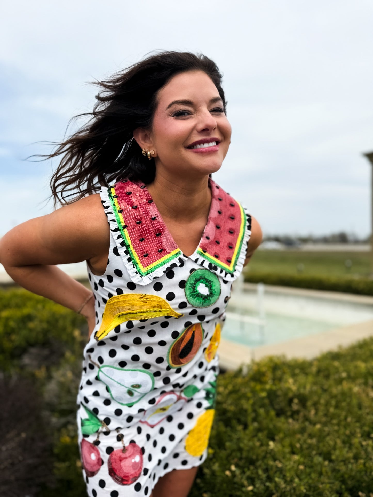 Polka Dot Fruit Tank Dress