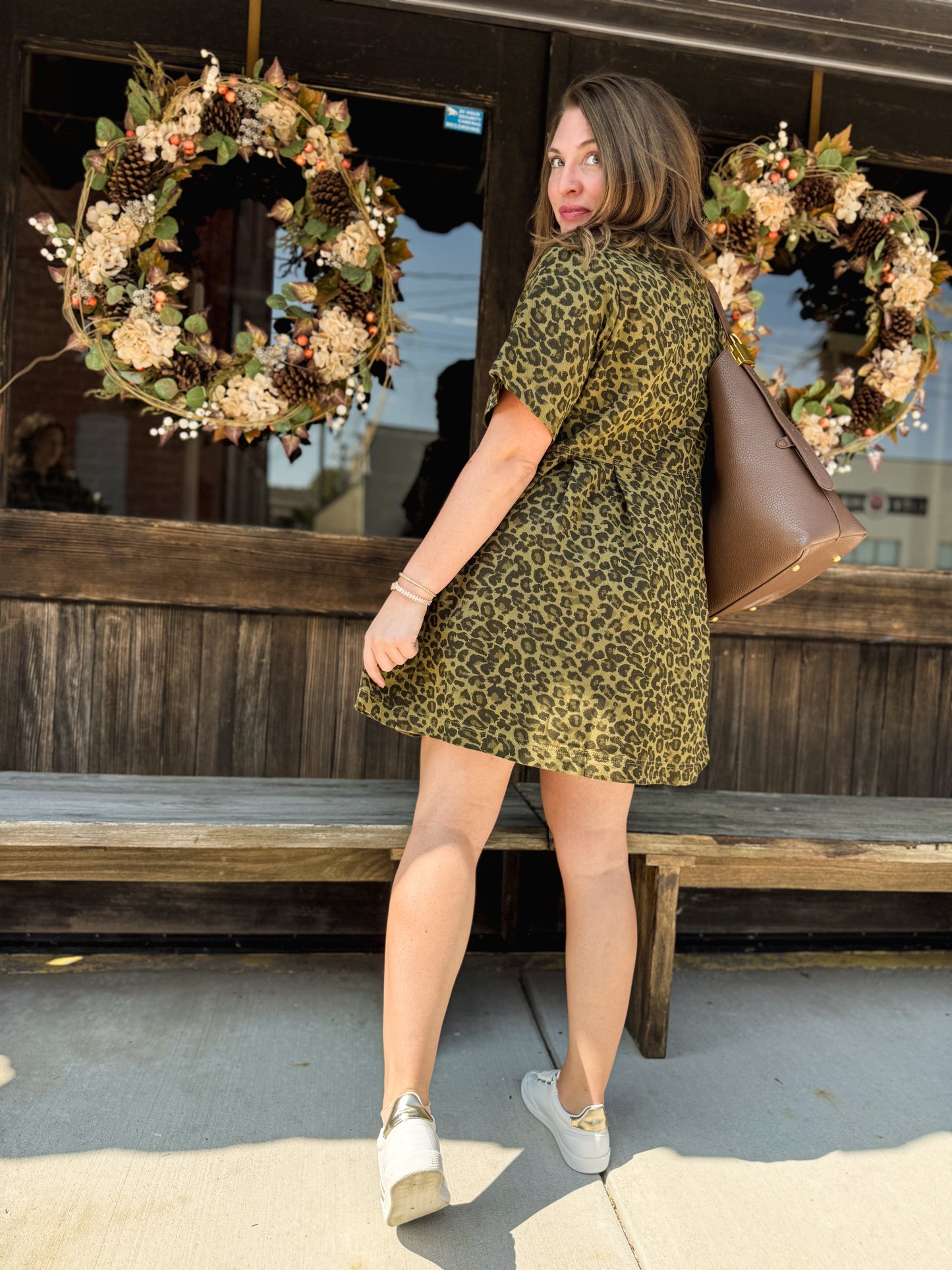 Loretta Olive Denim Dress
