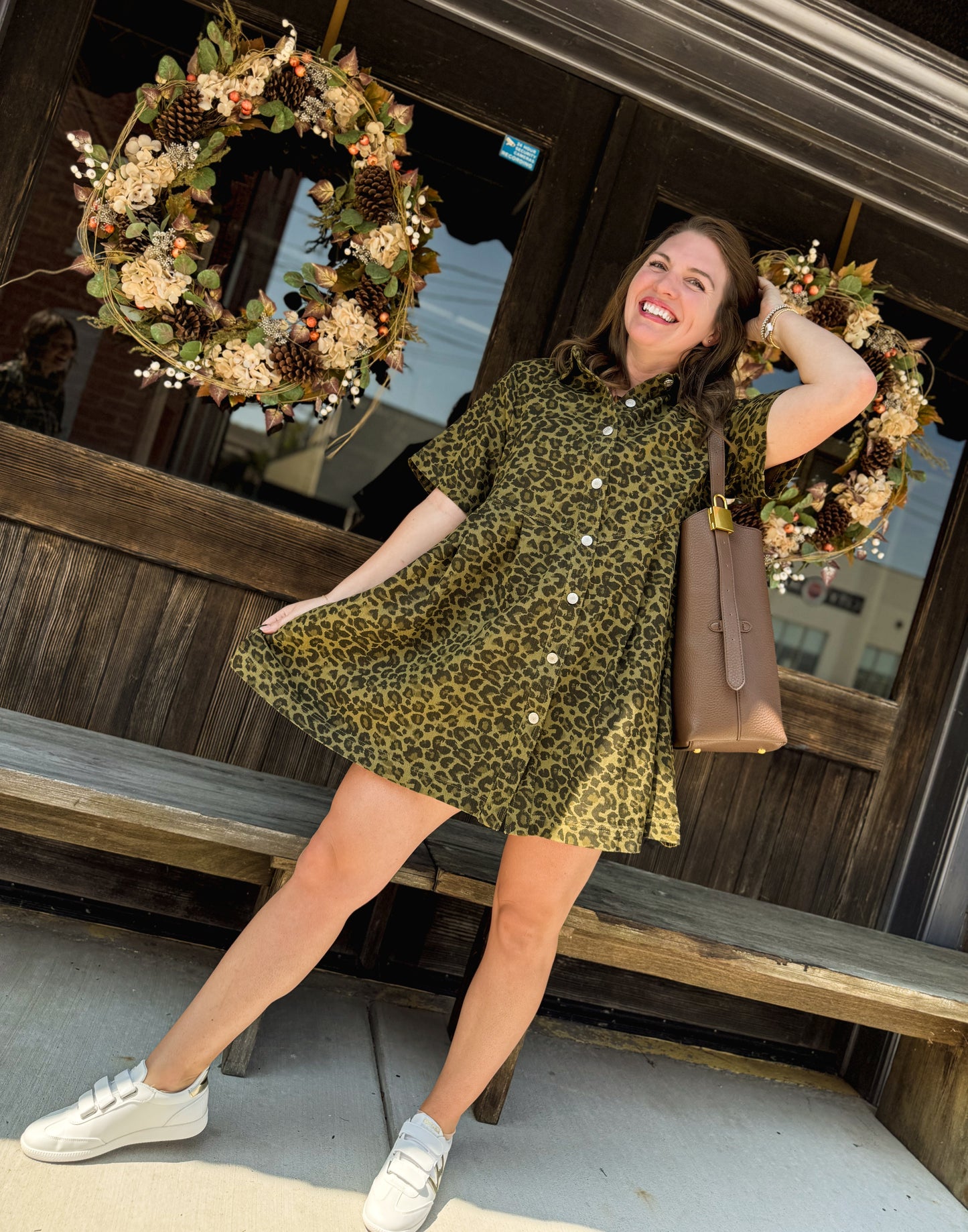 Loretta Olive Denim Dress
