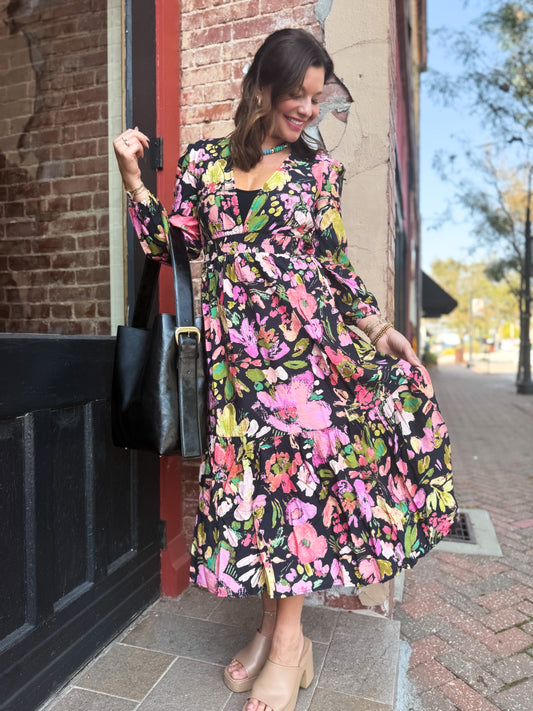 Midnight Garden Maxi Dress
