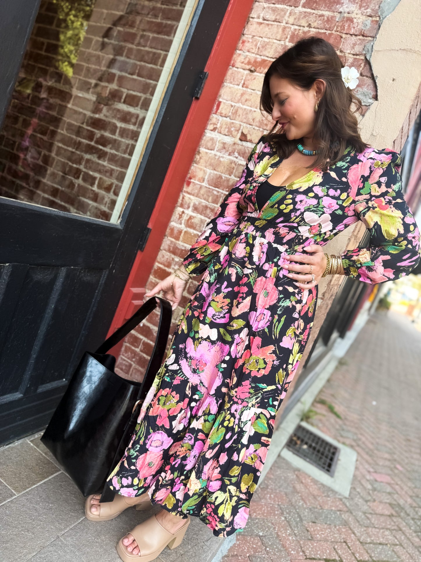 Midnight Garden Maxi Dress