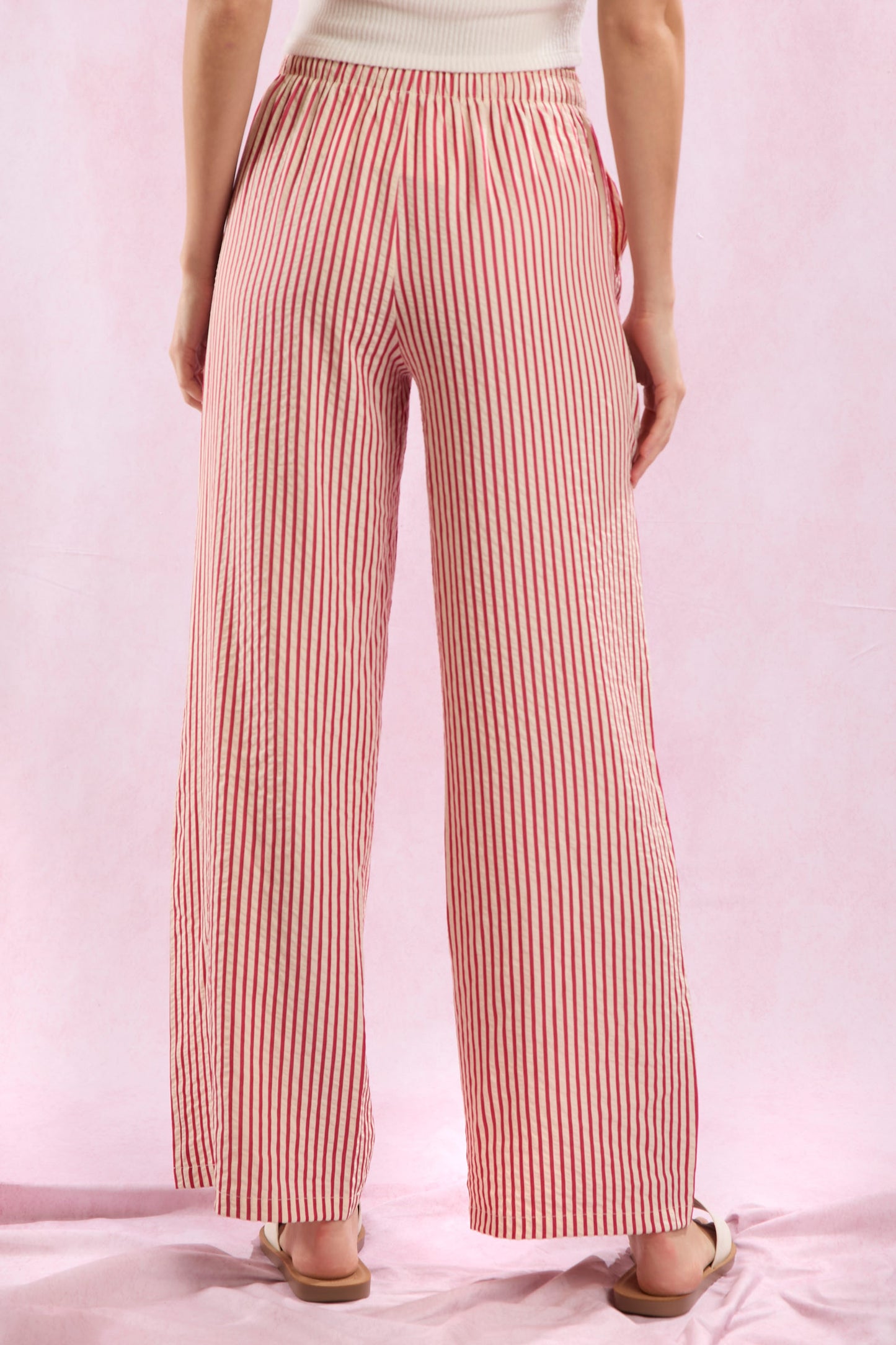 Red Signature Stripe Easy Pants