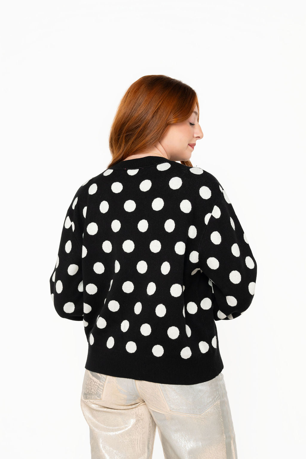 Black & White Polka Dot Nutcracker Cardigan