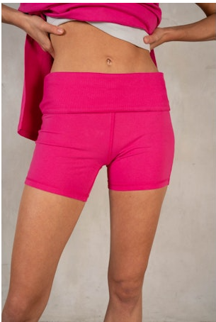 Fuchsia Ribbed Micro Shorts