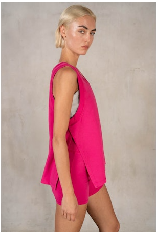 Fuchsia Oversized Jersey Tank