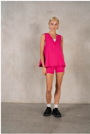 Fuchsia Oversized Jersey Tank