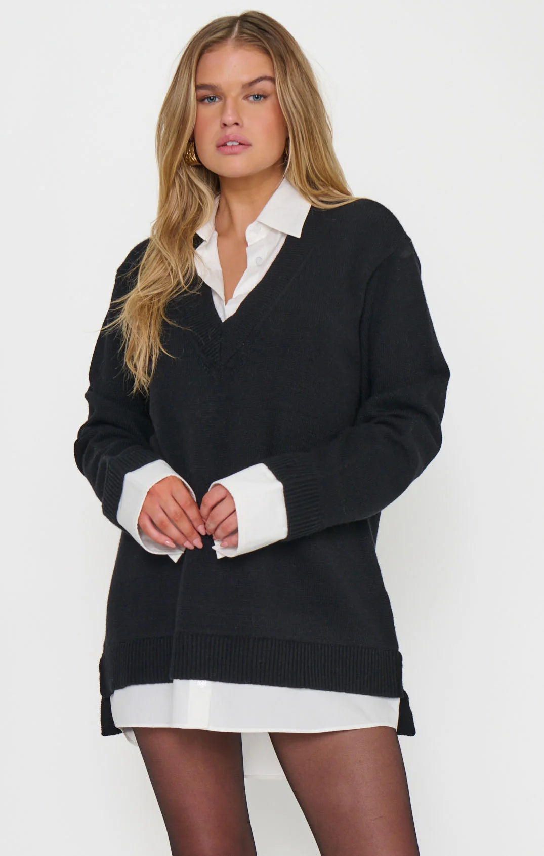 Lyle Collared Sweater Dress