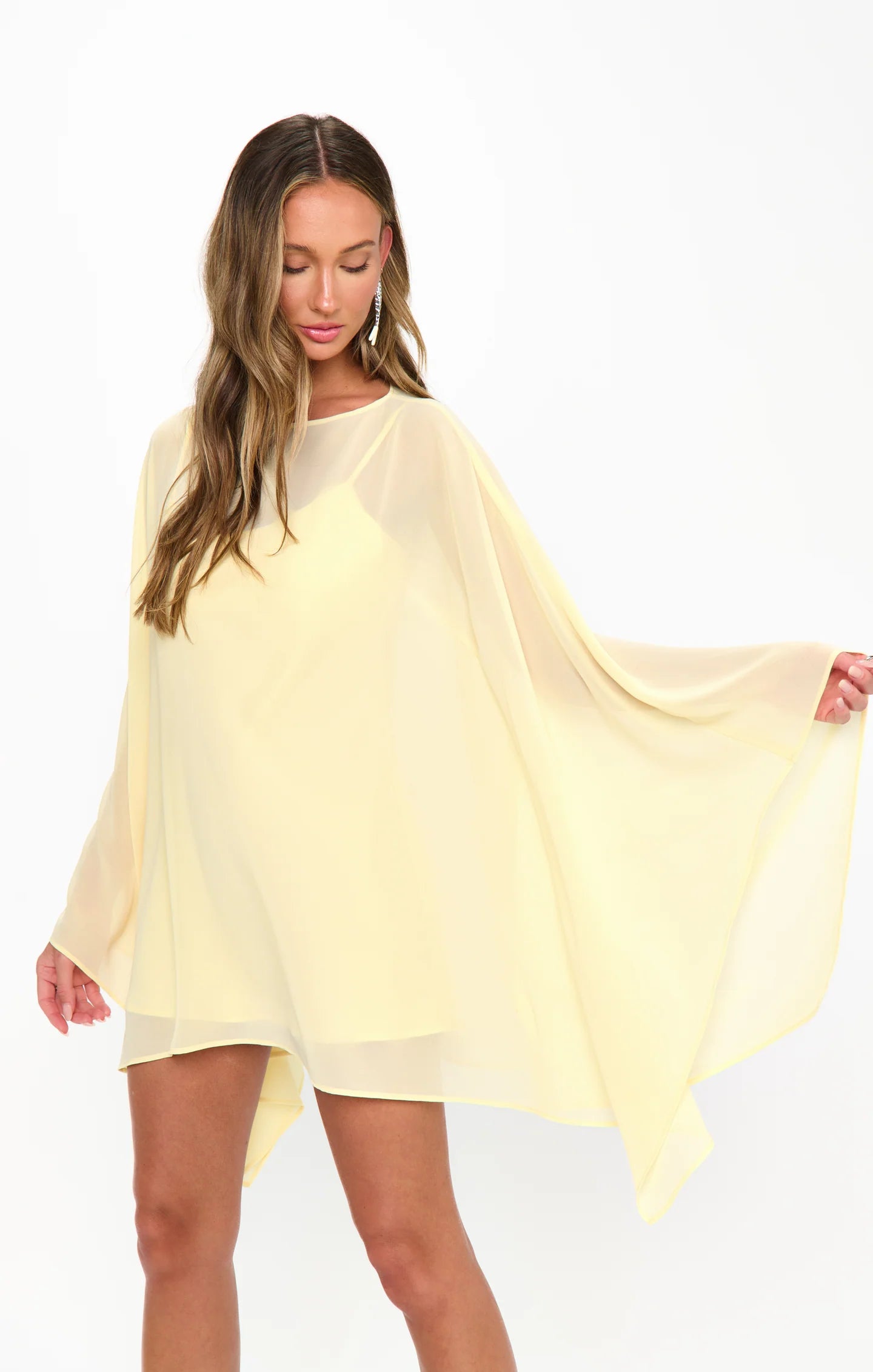 Olsen Mini Dress Pale Yellow